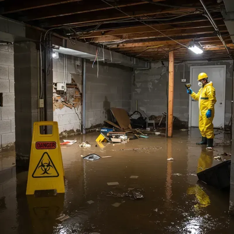 Flooded Basement Electrical Hazard in Shingletown, CA Property