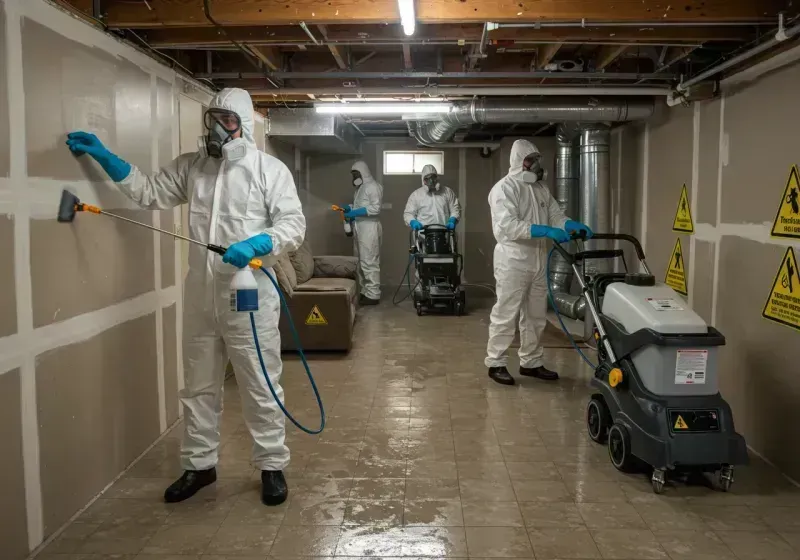 Basement Moisture Removal and Structural Drying process in Shingletown, CA